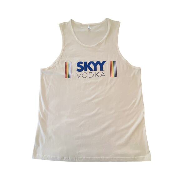Next Level Other - SKYY Vodka PRIDE Unisex Size X-Large White 100% Cotton Tank Top Rainbow Colors